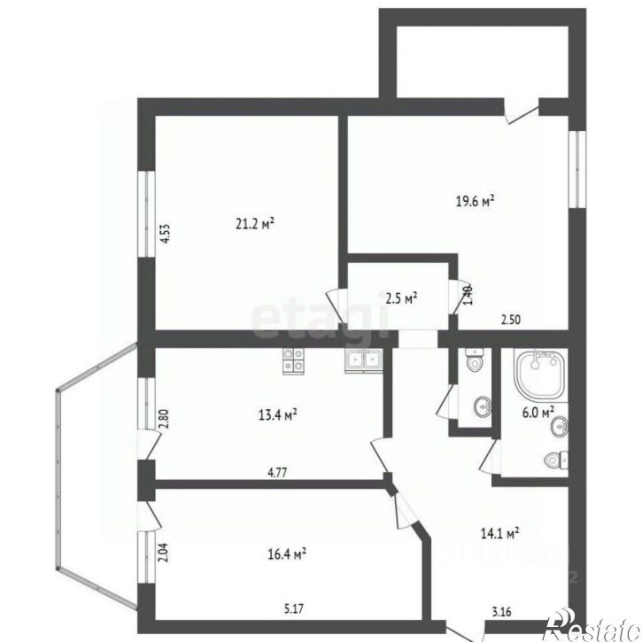 3-комн квартира ул Лаврова, 14,  д. 14