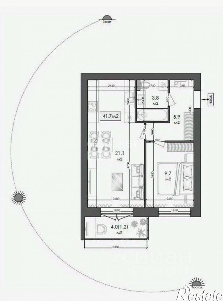 1-комн квартира наб 6 Армии, 35,  д. 35