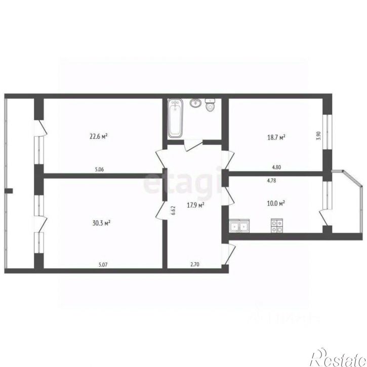 3-комн квартира ул Леденцова, 8а,  д. 8а