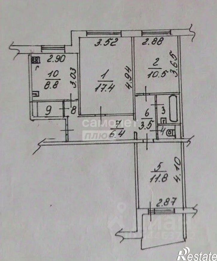 3-комн квартира Вологда г., Ярославская ул., д.21