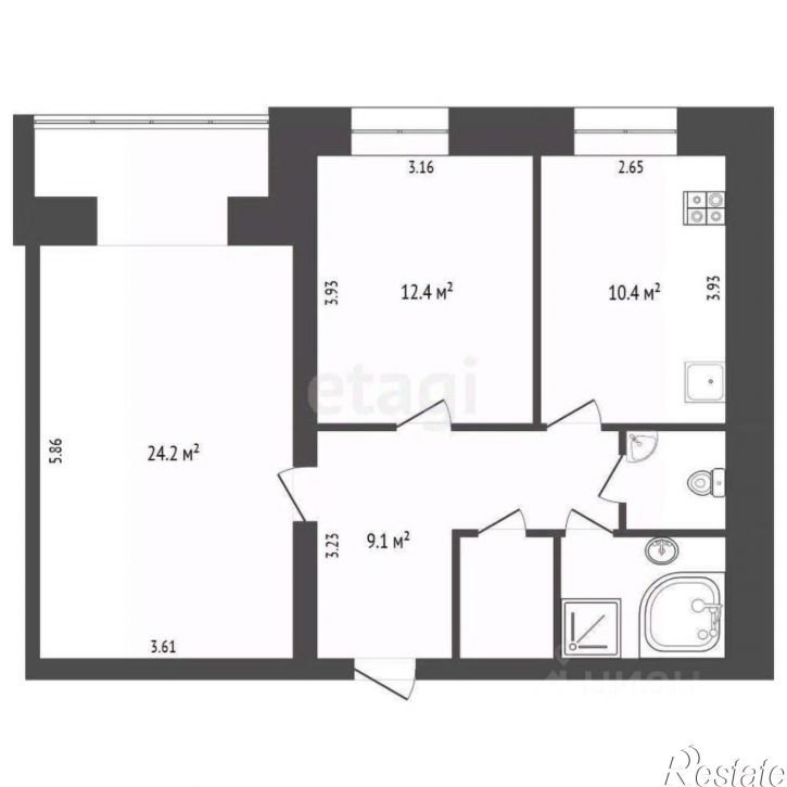 2-комн квартира ул Архангельская, 17а,  д. 17а