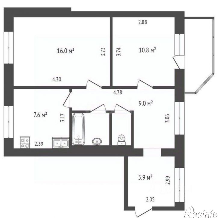 2-комн квартира Окружное шоссе, 24а,  д. 24а