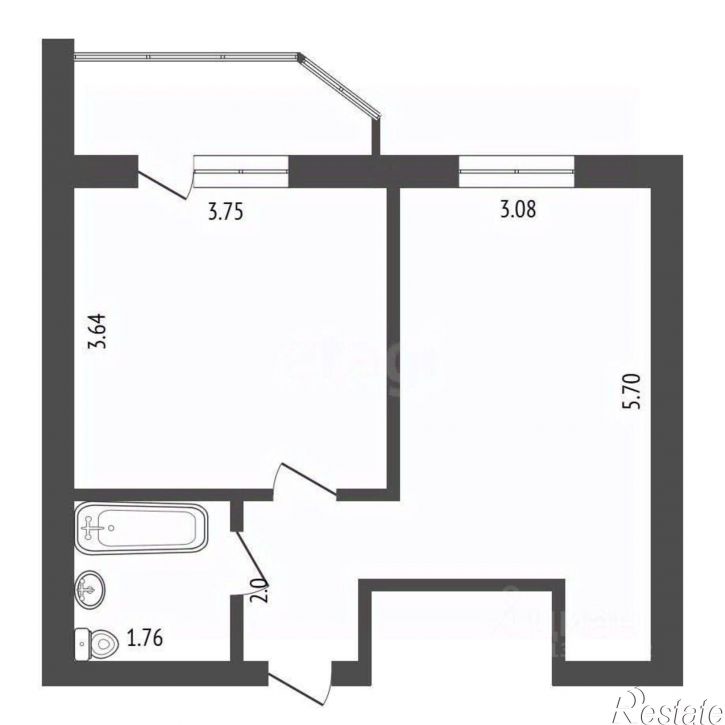 1-комн квартира ул Гагарина, 80а 4,  д. 80а 4,  к. 4