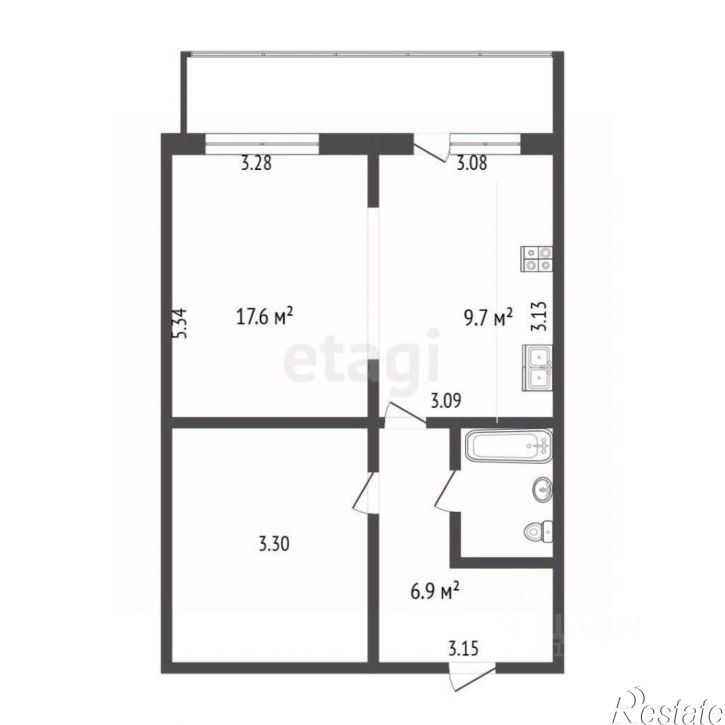 1-комн квартира ул Северная, 10б,  д. 10б