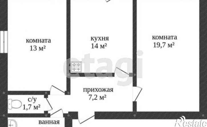 2-комн квартира ул Гагарина, 82а,  д. 82а