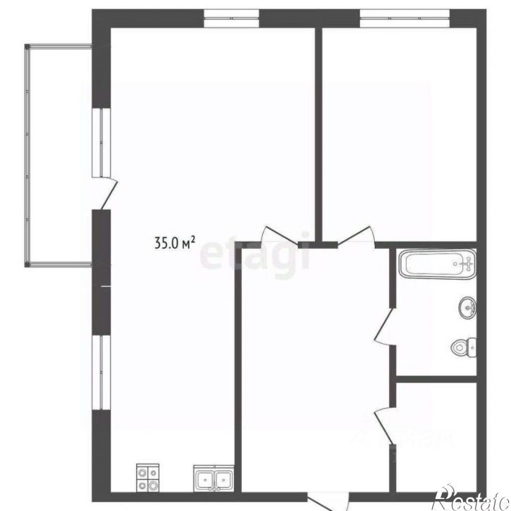 2-комн квартира ул Заречная, 10а,  д. 10а