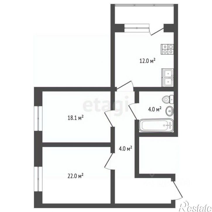 2-комн квартира ул Судоремонтная, 2д,  д. 2д