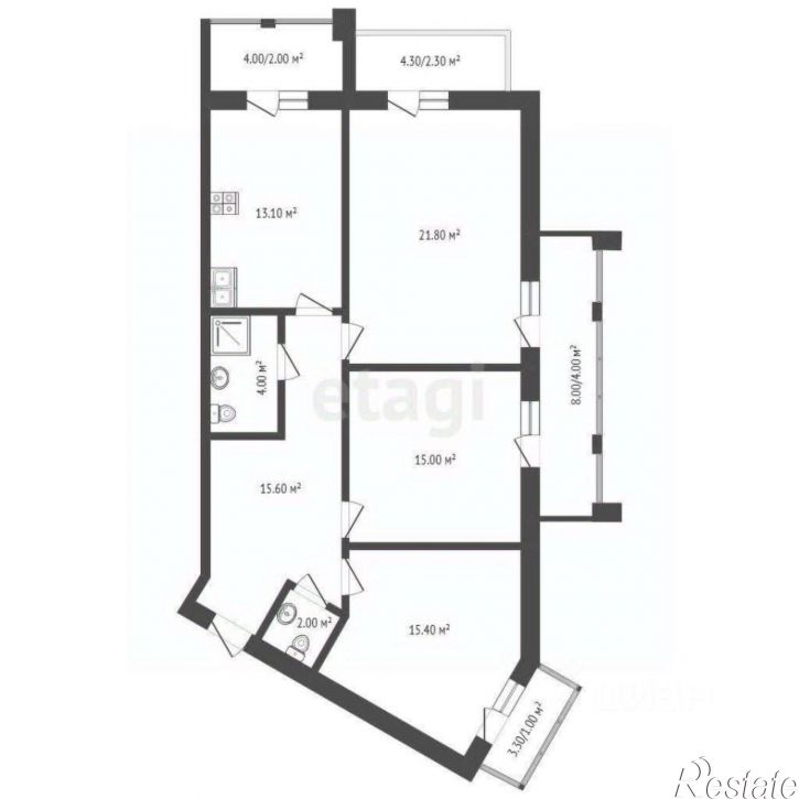 3-комн квартира ул Лаврова, 13,  д. 13