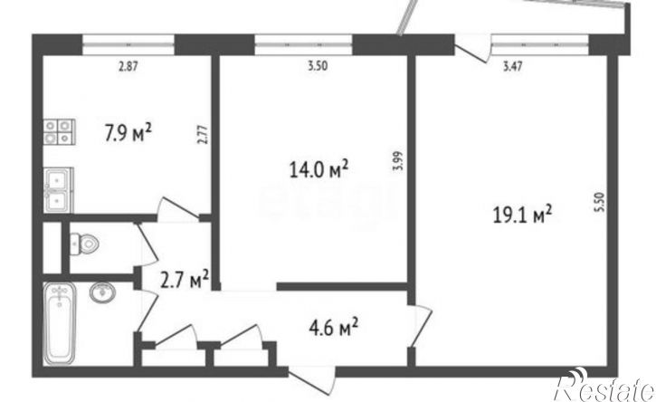 2-комн квартира ул Ярославская, 15,  д. 15