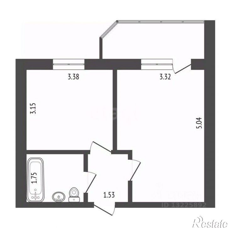 1-комн квартира ул Архангельская, 12,  д. 12