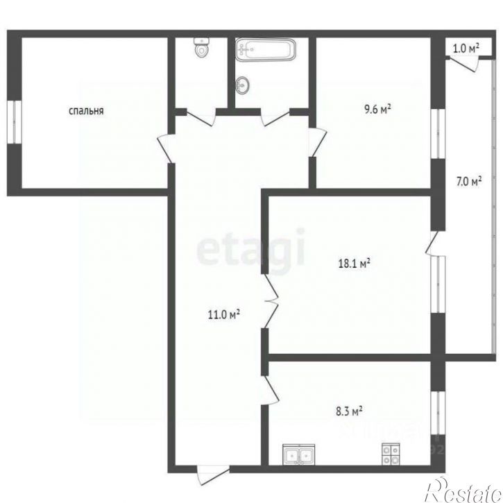 3-комн квартира ул Дзержинского, 15,  д. 15