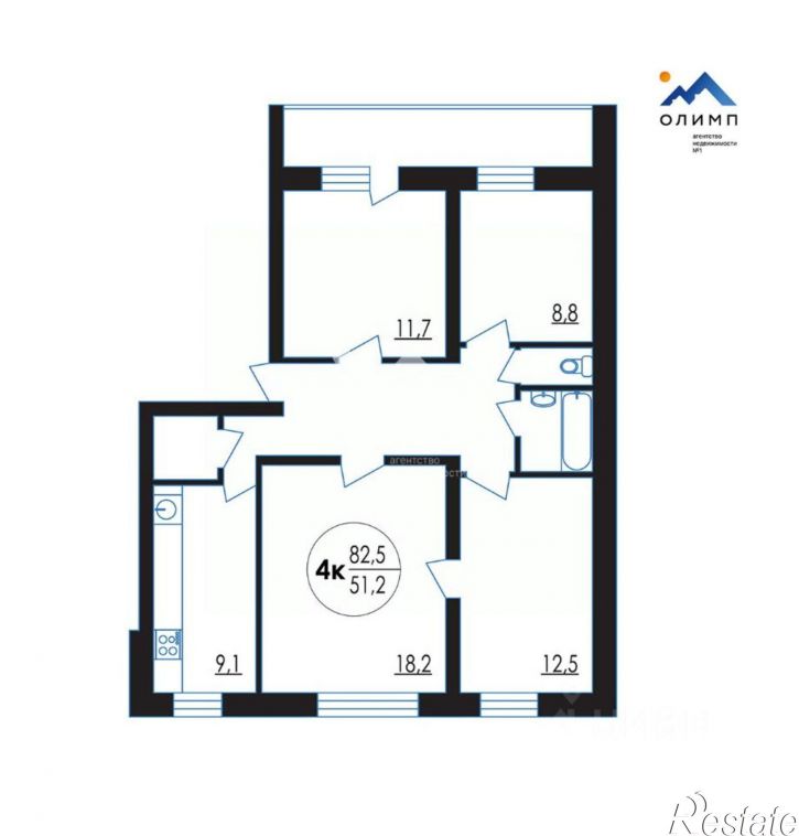 4-комн квартира ул Воркутинская, 8,  д. 8