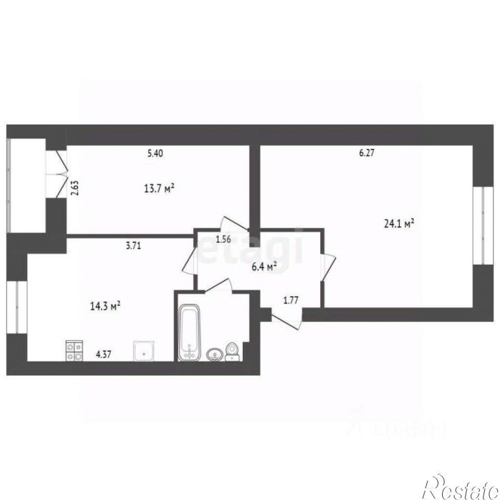 2-комн квартира Локомотивный пер, 11,  д. 11
