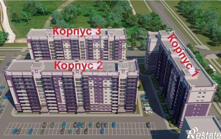 1-комн квартира в новом доме улица Возрождения, 57к1