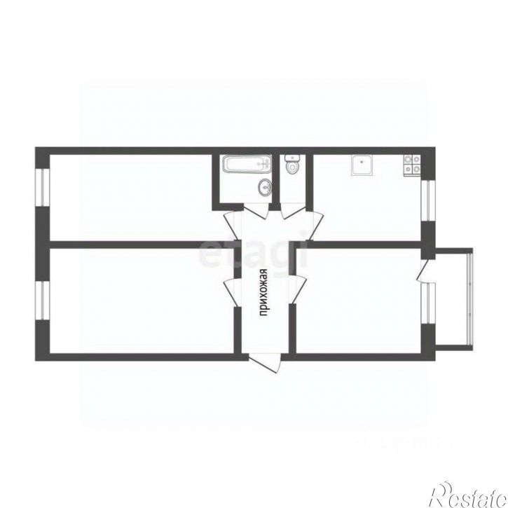 3-комн квартира ул Сокольская, 58а,  д. 58а