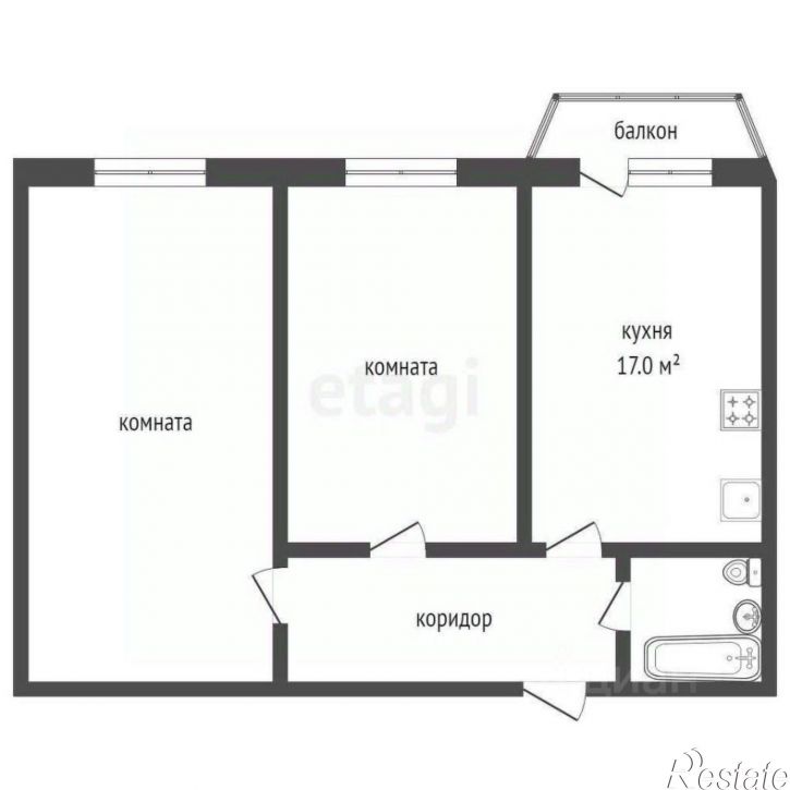 2-комн квартира ул Космонавта Беляева, 32 2,  д. 32 2,  к. 2