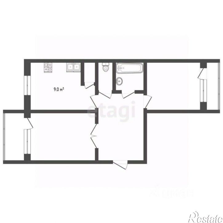 2-комн квартира ул Карла Маркса, 113а,  д. 113а