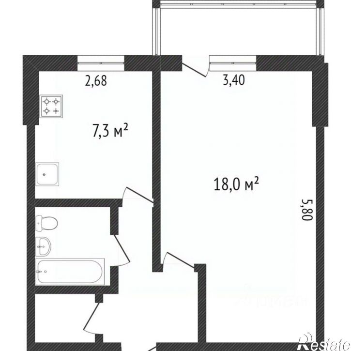 1-комн квартира ул Пугачева, 87а,  д. 87а