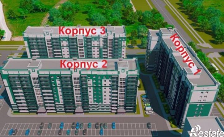 1-комн квартира в новом доме улица Возрождения, 57к1