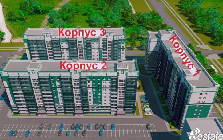 1-комн квартира в новом доме улица Возрождения, 57к1