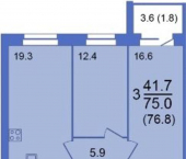 4-комн, 76 кв м, этаж 1/10 Ярославская улица, 33