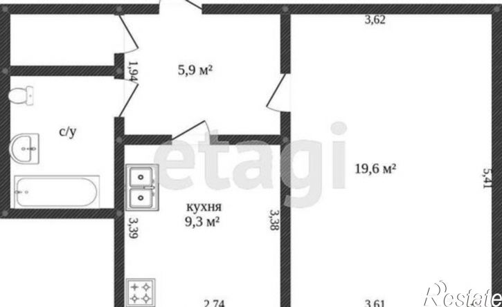 1-комн квартира ул Дальняя, 20д,  д. 20д