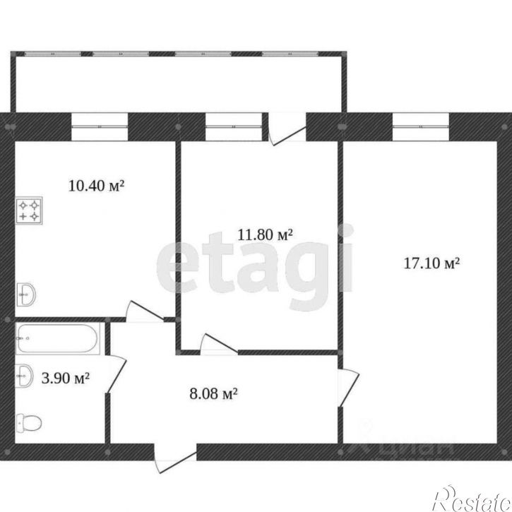 2-комн квартира Локомотивный переулок, 2,  д. 2