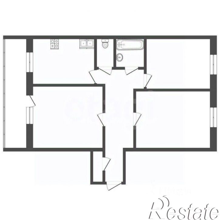 3-комн квартира Паровозный переулок, 32,  д. 32