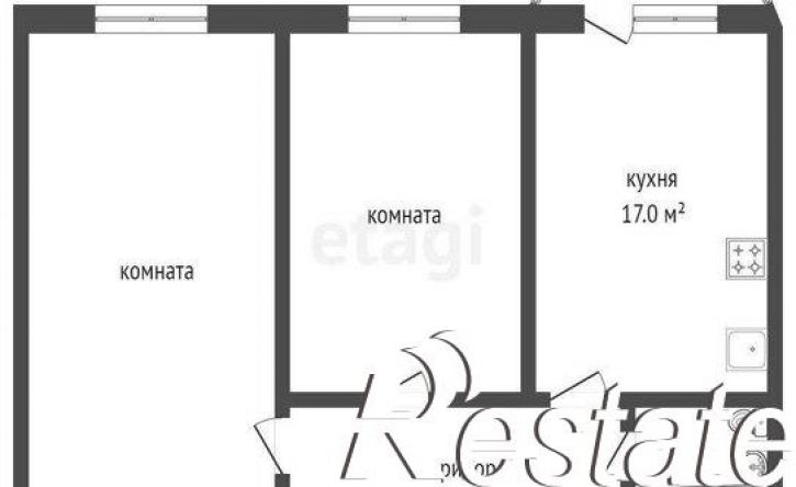 2-комн квартира улица Космонавта Беляева, 32 к2,  д. 32 к2