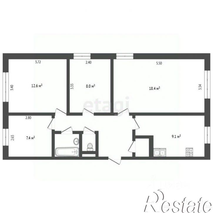4-комн квартира улица Маршала Конева, 20Б,  д. 20Б
