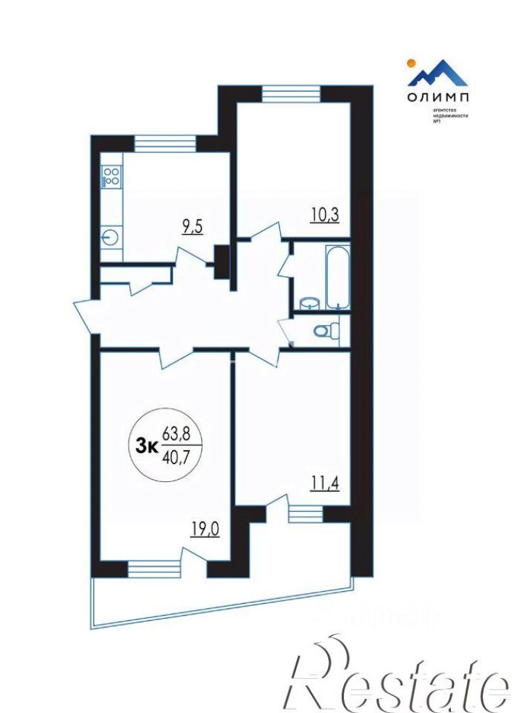 3-комн квартира Ярославская улица, 23,  д. 23