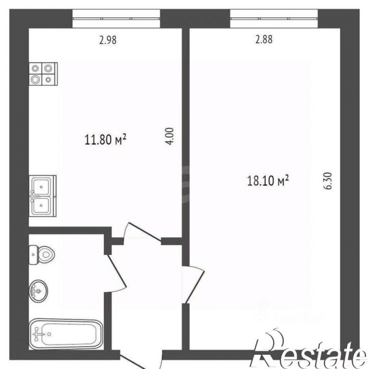 1-комн квартира Архангельская улица, 11А,  д. 11А