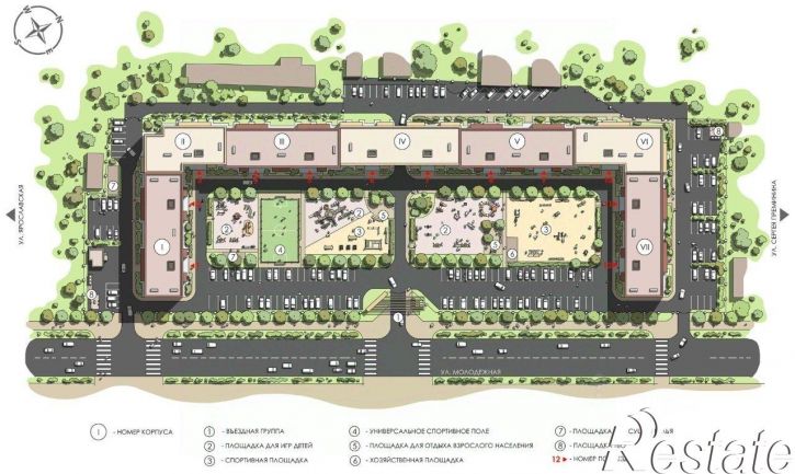 2-комн квартира в новом доме Ярославская улица, 33,  д. 33
