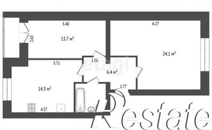 2-комн квартира Паровозный переулок, 28,  д. 28