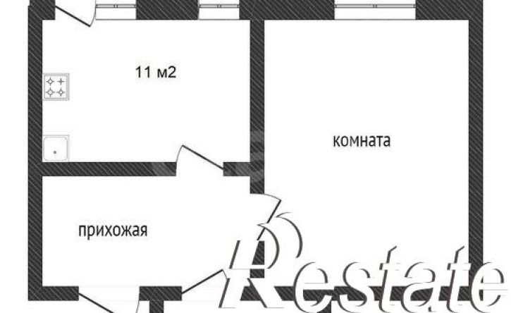 1-комн квартира улица Леденцова, 11А,  д. 11А