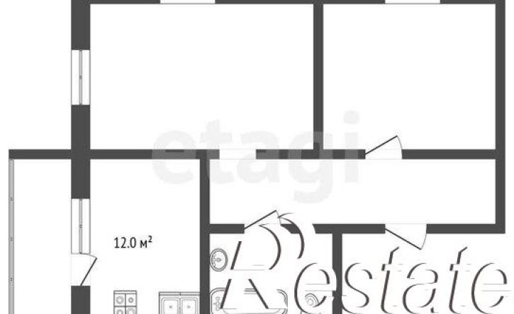 2-комн квартира улица Воровского, 24А,  д. 24А