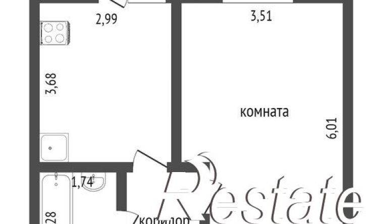 1-комн квартира Локомотивный переулок, 2,  д. 2