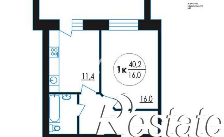 1-комн квартира Молодежная улица, 20Б,  д. 20Б
